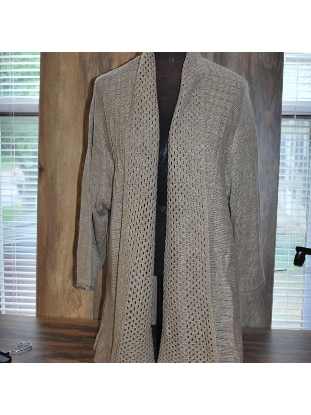 Notations Tan Cardigan Sweater NWT